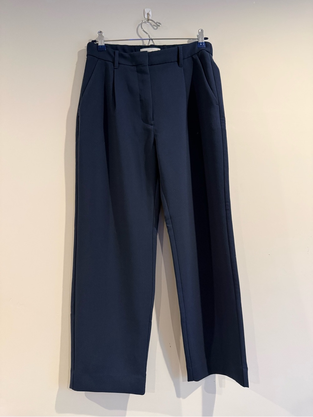 Abercrombie & Fitch Navy Wide-Leg Women's Trousers